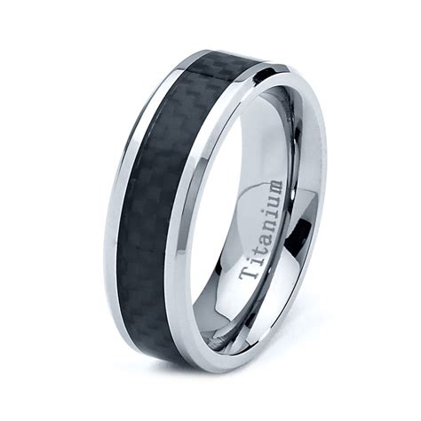 Mens Titanium Wedding Band Ring 7mm 8 12 Sizes By Tflavors