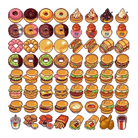 Pixel Food Pixel Art Food Pixel Art Games Pixel Art Images