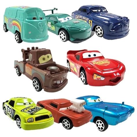 Brinquedo Kit 8 Carrinhos Fricção Carros Sport Car Disney Pixar