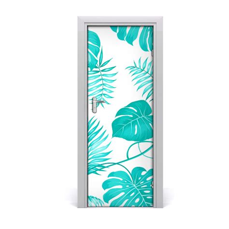 Autocollant De Porte Feuilles Tropicales Tulup Fr