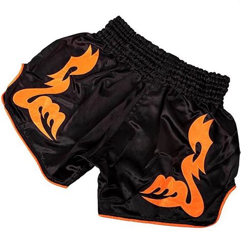 Venum Bangkok Inferno Muay Thai Shorts Negro Naranja