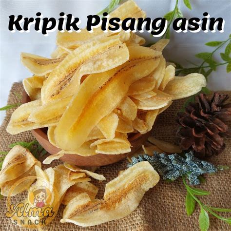 Jual Bks Kripik Pisang Asin Gr Gurih Renyah Kres Alma Snack