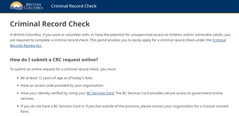 Criminal Record Check Information Burnaby Minor Hockey Association