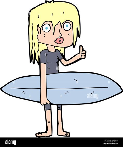 Cartoon Surfer Girl Stock Vector Image And Art Alamy