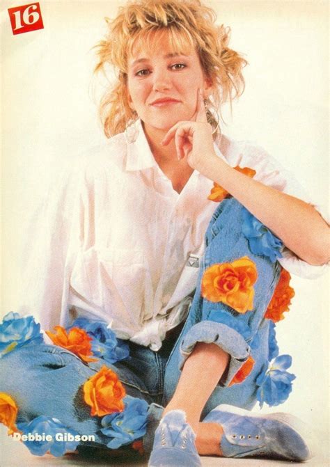 Debbie Gibson 80s 16 Pinup With Flowers On Her Jeans Debbie Gibson 80s Hair 90s Looks