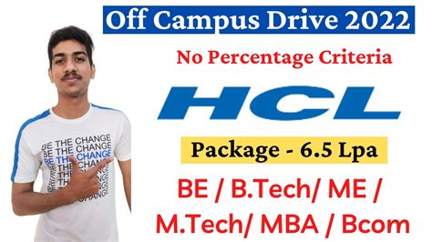 Hcl Recruitment Hcl Off Campus Drive Batch Hcl