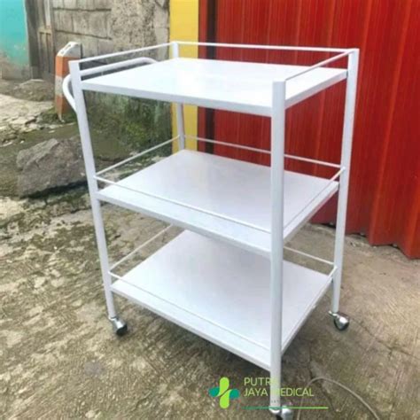 Jual Trolley Instrumen Rak Susun Meja Instrumen Troli Instrumen