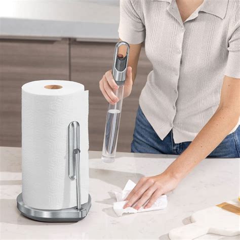 The Simplehuman Paper Towel Holder Holds Cleaning Spray