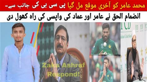 Amir Last Chance What Did Inzamam Say About Amir And Imad What Did