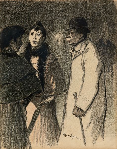 Conversation Dans La Rue Le Soir By Th Ophile Alexandre Steinlen Artvee