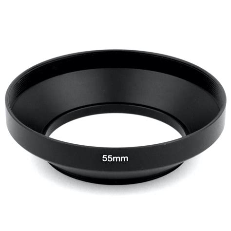 55mm Black Metal Screw In Lens Hood For Wide Angle Lenses UK Stock EBay