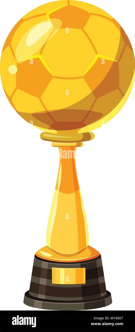 Copa de fútbol de oro icono de estilo de dibujos animados Imagen