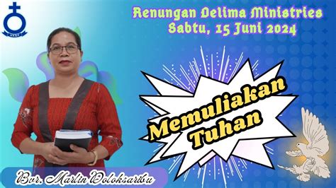 Renungan Delima Mazmur Sabtu Juni Youtube