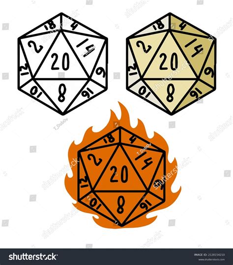 Cartoon Dice Fantasy Dnd Rpg Board Stock Vector (Royalty Free ...