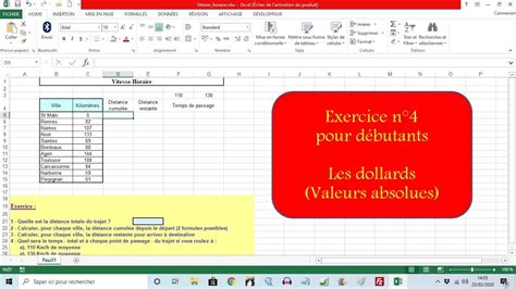 Exercice Excel Pour Grands D Butants Les Valeurs Absolues Youtube