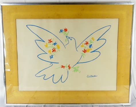 Pablo Picasso Dove Of Peace With Flowers Mutualart