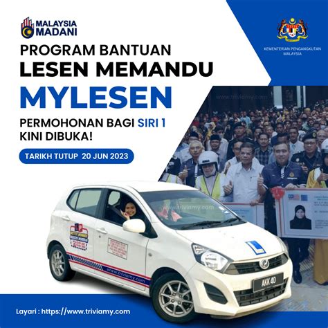 Mylesen Permohonan Bantuan Lesen Memandu Kini Dibuka Sehingga Jun