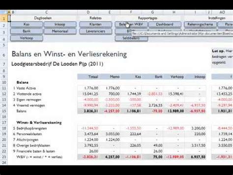 Boekhouden In Excel V Overview Youtube