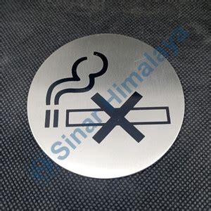 Jual Round Signage No Smoking PAPAN TANDA DILARANG MEROKOK