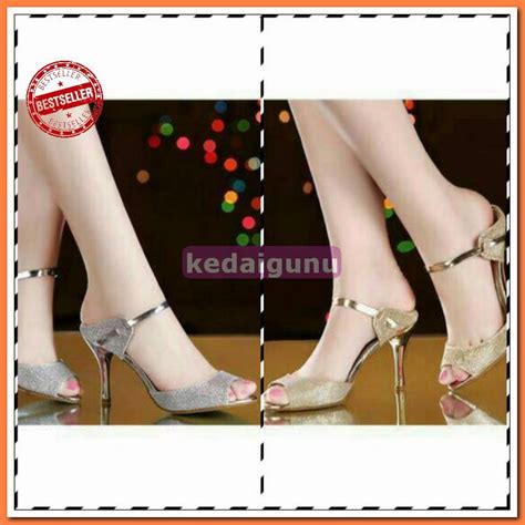 Jual Heels Kaca Hak Tahu Bellissimo 5 Cm Transparan Best Seller SB536