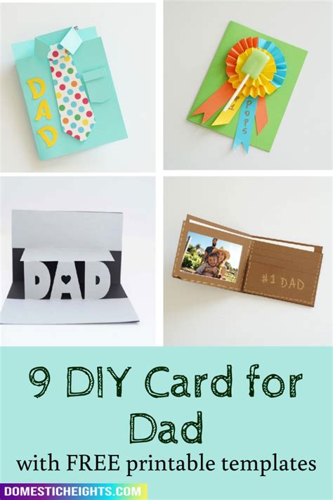 9 DIY birthday cards for dad with Free Printables
