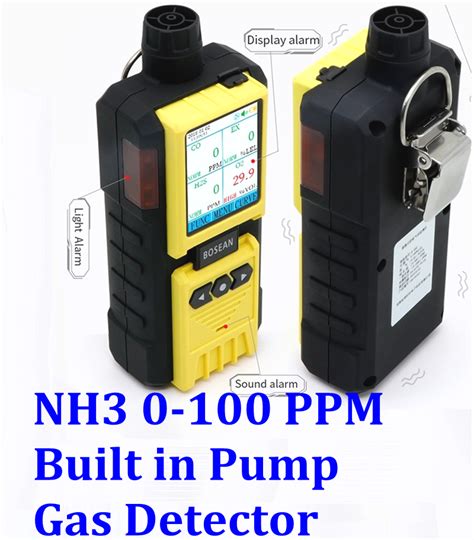 NH3 Ammonia Gas Detector Built In Pump Curve Display Quality Sensor 0