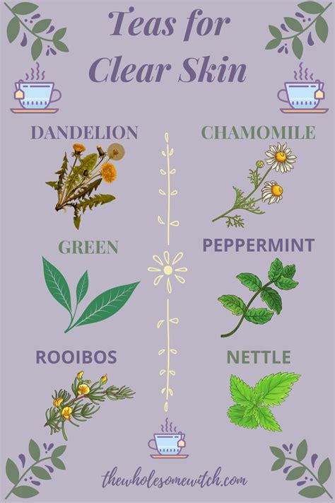 Teas For Clear Skin 7 Best Teas For Skincare Herbalism Skin Tea