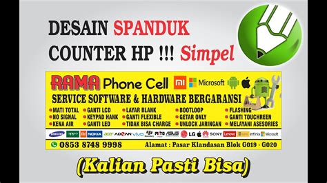 Desain Spanduk Counter Hp Youtube