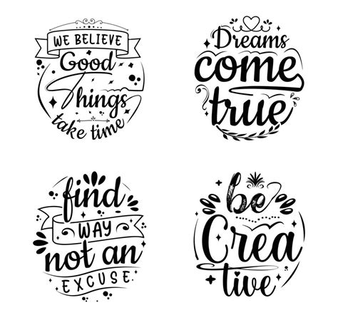 Set Of Motivational Quotes 15449312 Vector Art At Vecteezy