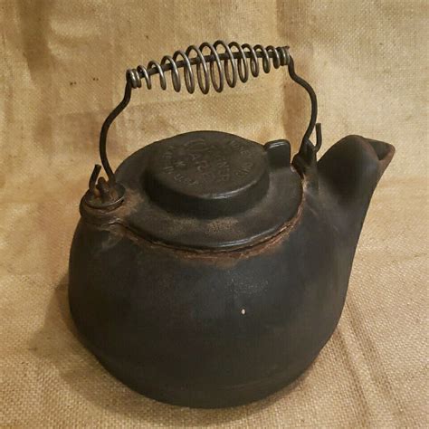 Wagner Ware Cast Iron Tea Kettle Sydney Ohio Usa K Series Vintage Heavy