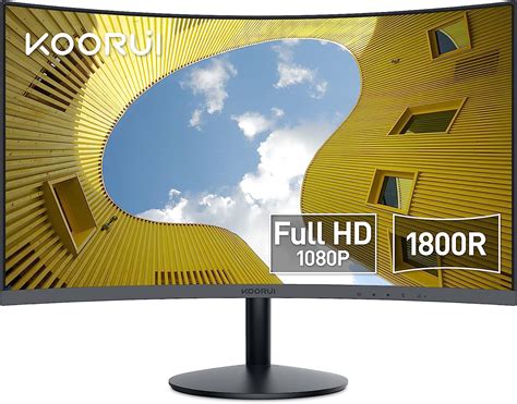 Koorui 24 Inch Fhd Monitor 1080p Curved Computer Monitor 60hz Gaming