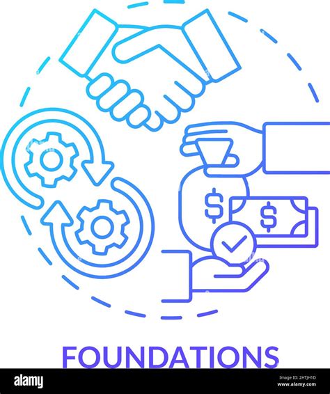 Foundations Blue Gradient Concept Icon Stock Vector Image And Art Alamy