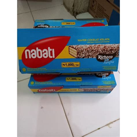 Jual Wafer Coklat Kelapa Nabati Klapa 1box Isi 12 Nabati Kalpa Shopee