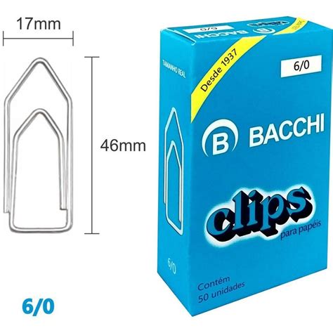 Clips Galvanizado Aco 6 0 50 Unidades Bacchi Pct C 10 No Shoptime