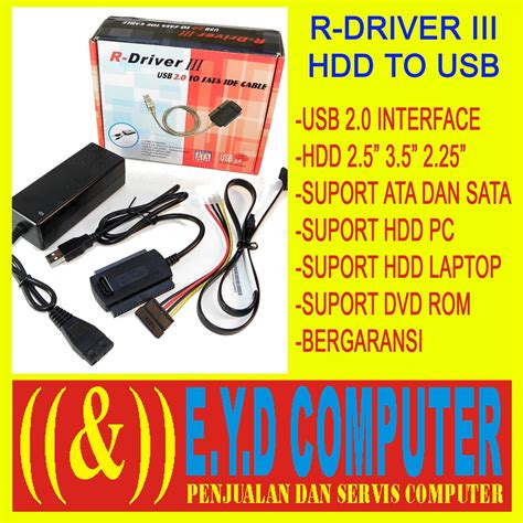 Jual R DRIVER III USB TO SATA IDE CABLE CONVERTER KABEL UNTUK HARDISK