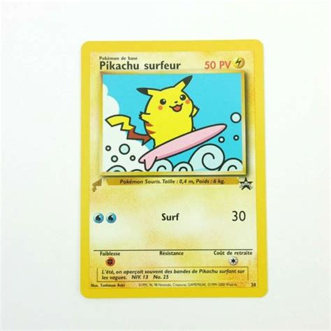 Mavin Pikachu Surfeur Gold Tail Black Star Promo