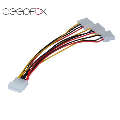 Deepfox Divisor De Potencia De Pines Molex Macho A Puertos Molex