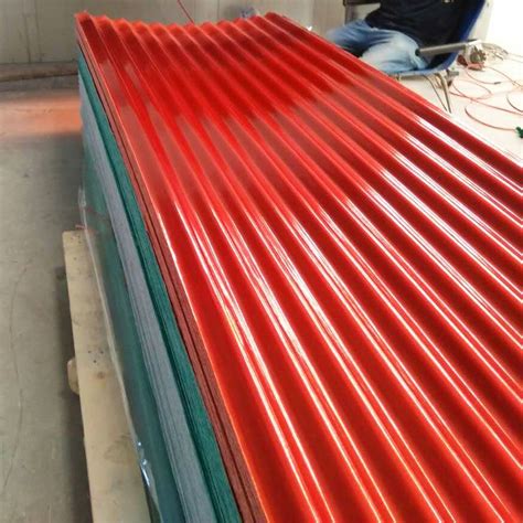 Mm Mm Brick Red Corrugated Roof Panel Fiberglass Sheet China