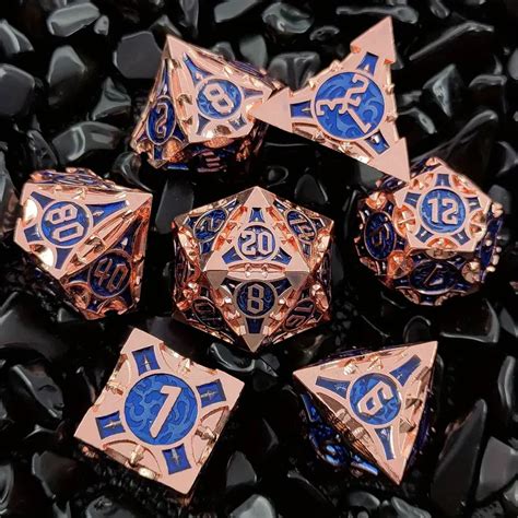 Metal Dice Set Large Polyhedral Dice Set Mtg Rpg Roleplaying Temu United