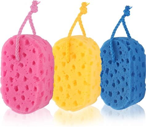 Amazon 3 Pcs Exfoliating Bath Sponge Soft Shower Sponges For Women