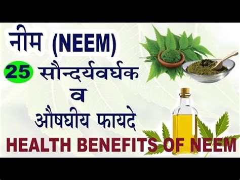 25 Neem Amazing Benefits In Hindi नीम के औषधीय व स्वास्थ्यवर्धक फायदे Neem Ke Fayde Video