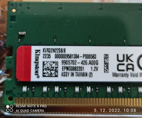 Memorija PC 25600 8GB KINGSTON Value Ram KVR32N22S8 8 DDR4 3200MHz