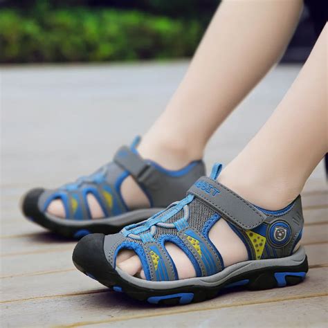 Children 2018 Summer Beach Shoes Closed Toe Sandals For Boys And Girls