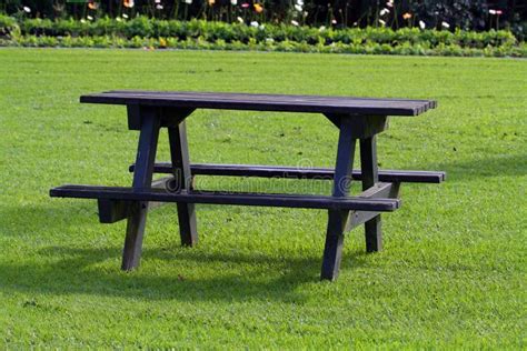 Picnic Table On Grass Stock Image Image Of Garden Table 866323