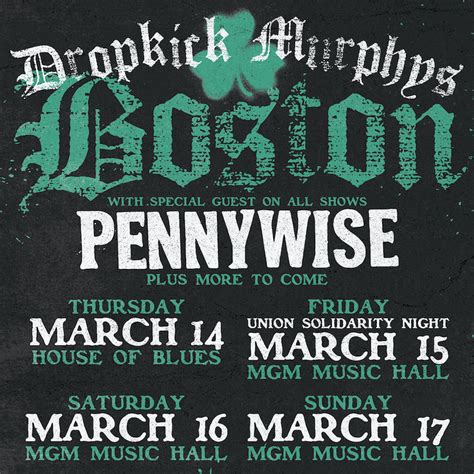 Dropkick Murphys Tap Pennywise For St Patricks Day Boston Shows