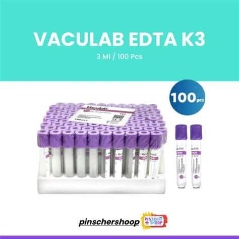 Jual Vaculab Edta K Ml Blood Collection Tube Vacutainer Tabung