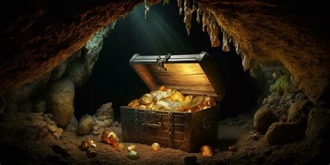 The Pirates Treasure In The Cave With 23291579 Stock Photo At Vecteezy