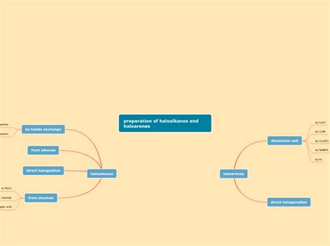 Preparation Of Haloalkanes And Haloarenes Mind Map