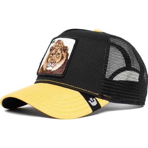 Casquette Trucker Noire Et Jaune Lion The King Lion The Farm Goorin