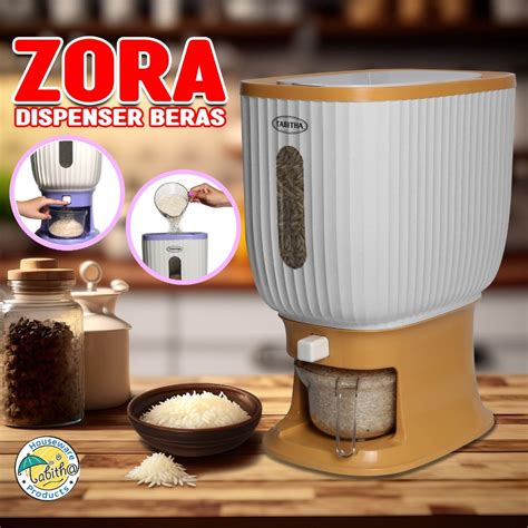 Jual TABITHA ZORA Dispenser Beras 10 Liter Tempat Wadah Penyimpanan